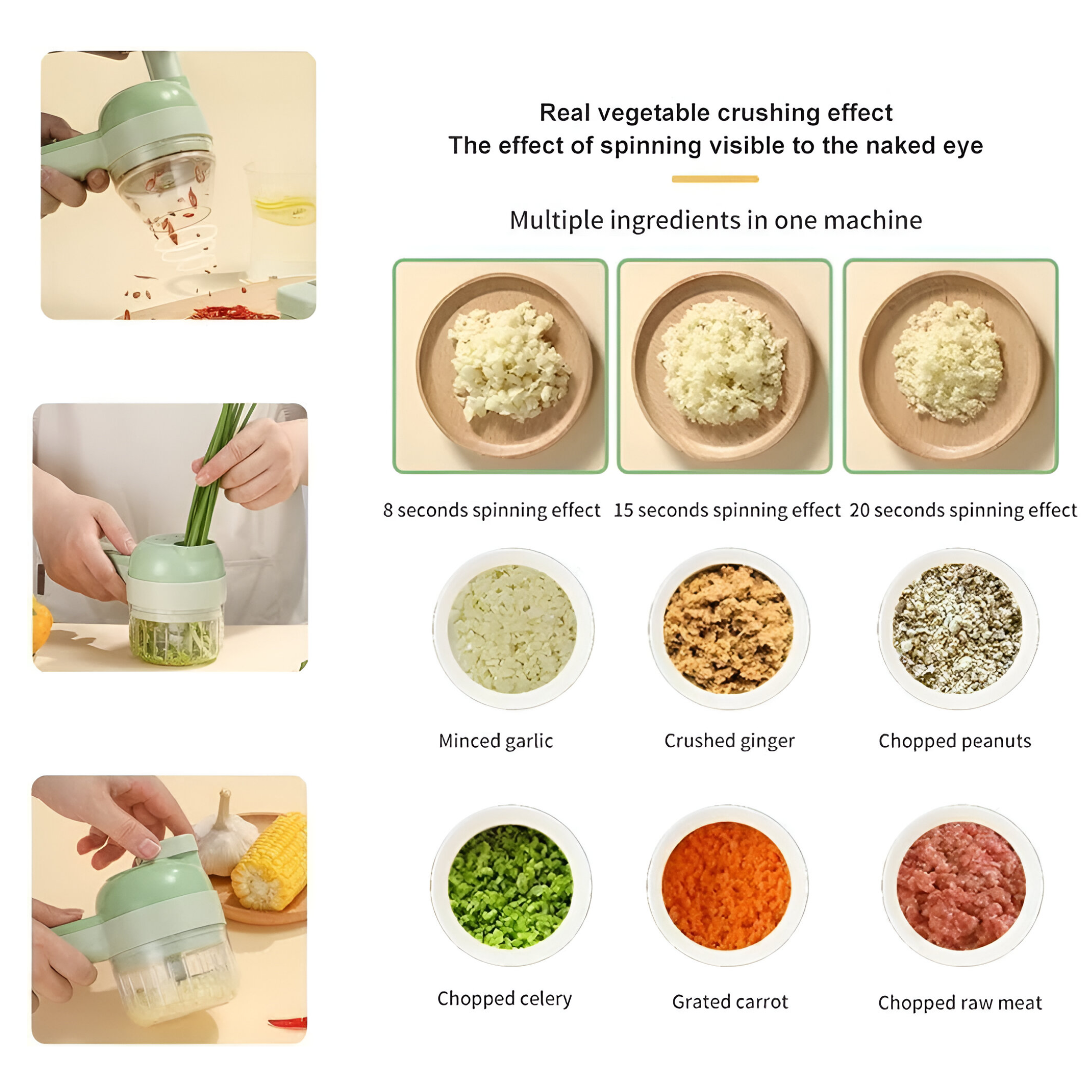 4-in-1 Portable Electric Vegetable Cutter